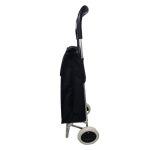 Carucior cumparaturi NEXTLY pentru piata, structura metalica, material rezistent, impermeabil, detasabil, lavabil, 2 roti, usor, 37l, 91x30cm, negru - imagine 3