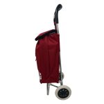 Carucior cumparaturi NEXTLY pentru piata, structura metalica, material rezistent, impermeabil, detasabil, lavabil, 2 roti, usor, 37l, 91x30cm, rosu - imagine 3
