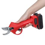 Foarfeca electrica pentru taiat NEXTLY, pentru gradina, vie, copaci, 2 acumulatori inclusi 24V, geanta transport, lame din otel, diametru taiere 25mm, accesorii incluse, rosu - imagine 8