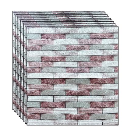 Set 40 x tapet autoadeziv 3D NEXTLY, pentru perete sau tavan, waterproof, ajustabil, suprafata acoperire 21.2 mp, 70x77 cm, design modern, multicolor, cod 94