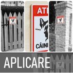 Indicator de avertizare "ATENTIE! CAINE RAU" NEXTLY, semn de atentionare din PETG, imprimare 3D, litere volumetrice, rezistenta la UV/apa/impact, gauri de fixare, 15x14cm, 6mm grosime, alb - imagine 5