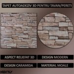 Set  tapet autoadeziv 3D NEXTLY, pentru perete sau tavan, waterproof, ajustabil, adeziv puternic, usor de montat, design modern, multicolor, cod 7-V2 - imagine 2