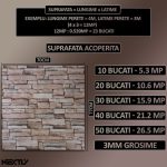 Set  tapet autoadeziv 3D NEXTLY, pentru perete sau tavan, waterproof, ajustabil, adeziv puternic, usor de montat, design modern, multicolor, cod 7-V2 - imagine 6