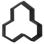 Matrita pavaj din beton NEXTLY, forma reutilizabila pentru turnat ciment pentru gradina/alei/trotuare, plastic durabil, 38x36x4.5cm, 21-17 negru