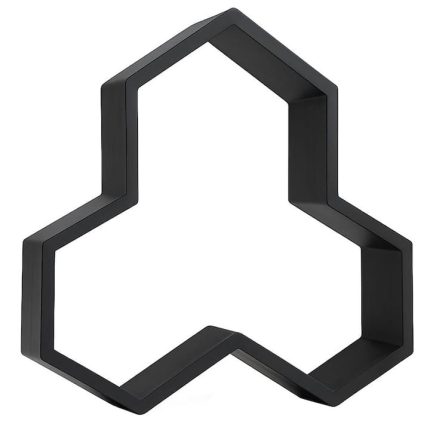 Matrita pavaj din beton NEXTLY, forma reutilizabila pentru turnat ciment pentru gradina/alei/trotuare, plastic durabil, 38x36x4.5cm, 21-17 negru