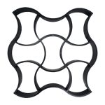 Matrita pavaj din beton NEXTLY, forma reutilizabila pentru turnat ciment pentru gradina/alei/trotuare, plastic durabil, 49x49x4.3cm, 21-11 negru