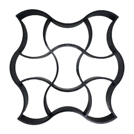 Matrita pavaj din beton NEXTLY, forma reutilizabila pentru turnat ciment pentru gradina/alei/trotuare, plastic durabil, 49x49x4.3cm, 21-11 negru