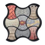 Matrita pavaj din beton NEXTLY, forma reutilizabila pentru turnat ciment pentru gradina/alei/trotuare, plastic durabil, 49x49x4.3cm, 21-11 negru - imagine 5
