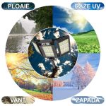 Lampa solara de exterior cu telecomanda NEXTLY, brate reglabile, 450 leduri SMD, lumina alb rece, 3 moduri de functionare, senzori de miscare si lumina, stare de veghe, iluminare continua, waterproof, unghi de iluminare 270°, ABS, W785-6, negru - imagine 7