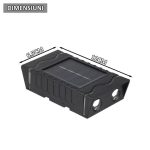 Set 8 x lampa decorativa cu incarcare solara NEXTLY, pentru perete/gard, design modular, senzor de lumina, 4 leduri, lumina calda, rezistenta la apa, 12x6.5cm, m3 negru - imagine 8