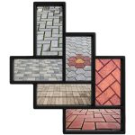 Matrita pavaj din beton NEXTLY, forma reutilizabila pentru turnat ciment pentru gradina/alei/trotuare, plastic durabil, 50.5x40.5x3.8cm, 21-12 negru - imagine 5