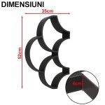 Matrita pavaj din beton NEXTLY, forma reutilizabila pentru turnat ciment pentru gradina/alei/trotuare, plastic durabil, 52x35x4cm, 21-14 negru - imagine 6