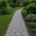 Matrita pavaj din beton NEXTLY, forma reutilizabila pentru turnat ciment pentru gradina/alei/trotuare, plastic durabil, 49x49x4.3cm, 21-11 negru - imagine 9