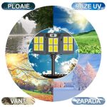 Lampa solara de exterior cu telecomanda NEXTLY, brate reglabile, 480 leduri COB, lumina alb rece, 3 moduri de functionare, senzori de miscare si lumina, stare de veghe, iluminare continua, waterproof, unghi de iluminare 270°, ABS, W786-4, negru - imagine 7