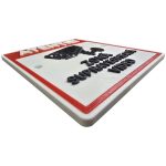 Indicator de avertizare "ATENTIE! ZONA SUPRAVEGHEATA VIDEO" NEXTLY, semn de atentionare din PETG, imprimare 3D, litere volumetrice, rezistenta la UV/apa/impact, gauri de fixare, 15x14cm, 6mm grosime, alb - imagine 2