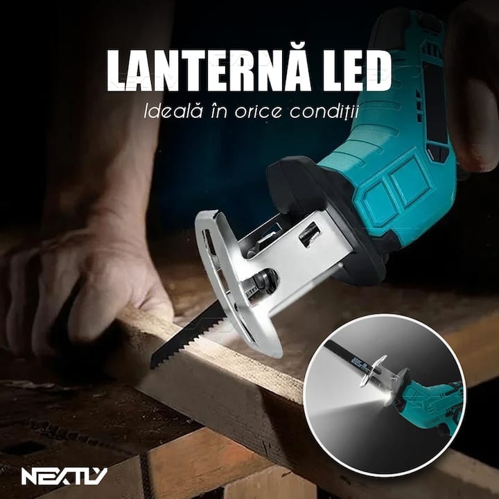 A★　　Laesse Fierastrau electric tip sabie NEXTLY, 2 acumulatori de 48V, 4 lame