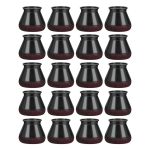 Set 20 protectii picioare scaun/mobila din silicon si pasla NEXTLY, anti-zgarieturi, anti-zgomot, flexibile, universale, reutilizabile, 3x4.5cm - L, negru-visiniu