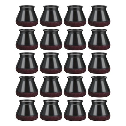 Set 20 protectii picioare scaun/mobila din silicon si pasla NEXTLY, anti-zgarieturi, anti-zgomot, flexibile, universale, reutilizabile, 3x4.5cm - L, negru-visiniu