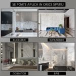 Set 36 x placi din PVC autoadezive pentru podea imitatie lemn NEXTLY, reutilizabile, waterproof, ajustabile, adeziv puternic, usor de montat, suprafata acoperire 5 mp, 91.44 x 15.24 cm, gri, K7373-2 - imagine 6