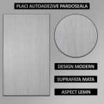 Set 36 x placi din PVC autoadezive pentru podea imitatie lemn NEXTLY, reutilizabile, waterproof, ajustabile, adeziv puternic, usor de montat, suprafata acoperire 5 mp, 91.44 x 15.24 cm, gri, K7373-11 - imagine 2