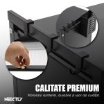 Scurgator de vase multifunctional NEXTLY, instalare deasupra chiuvetei, 4 suporturi + 6 carlige incluse, raft superior, usa din policarbonat, cadru rezistent din otel inoxidabil, 105x28x77cm, negru - imagine 8