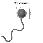 Minge interactiva pentru caini si pisici NEXTLY, se misca singura, 3 moduri de functionare - lent, rapid, interactiv, iluminare LED, incarcare cablu USB, snur detasabil integrat, gri - imagine 6