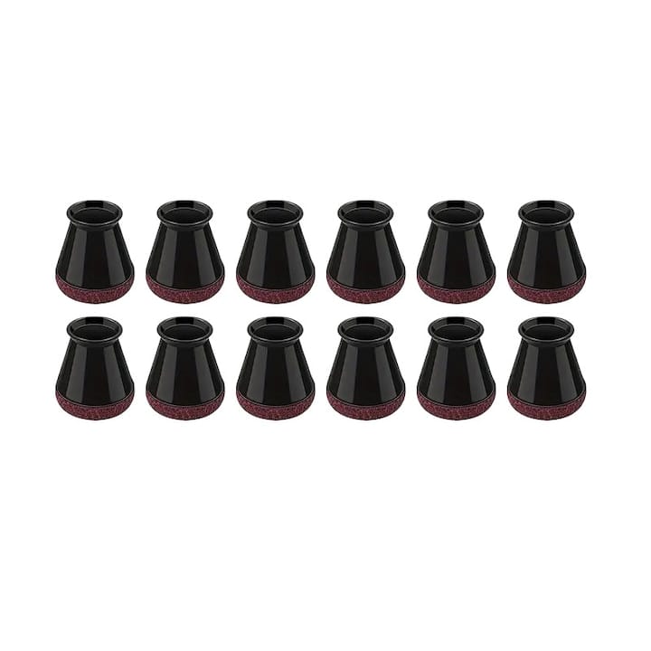 res_27e4554a9e54ab09ea9499e99b049058.jpg Set 12 protectii picioare scaun/mobila din silicon si pasla NEXTLY, anti-zgarieturi, anti-zgomot, flexibile, universale, reutilizabile, 3x2.8cm - S, negru-visiniu - imagine 1
