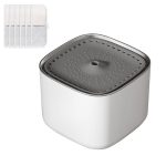 Set dispenser automat de apa tip fantana pentru pisici si caini + 5 filtre NEXTLY, capacitate 3L, fitru de carbune activ si bumbac cu nano-bule, silentios, material non-toxic, alimentare USB, 18x18x13cm, alb