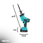 Fierastrau electric tip sabie NEXTLY, 2 acumulatori de 48V, 4 lame, lemn/metal, taiere alternativa, 3000 curse pe minut, 0-100mm capacitate de taiere, cursa de 20mm, tip soricel, negru-albastru - imagine 10