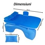 Saltea auto gonflabila NEXTLY, pentru bancheta/camping/cort/plaja, material catifelat, 2 perne si pompa pentru umflare incluse, 130x80cm, sustine pana la 136kg, sac depozitare, kit reparatii, material PVC confortabil si rezistent, gri - imagine 9