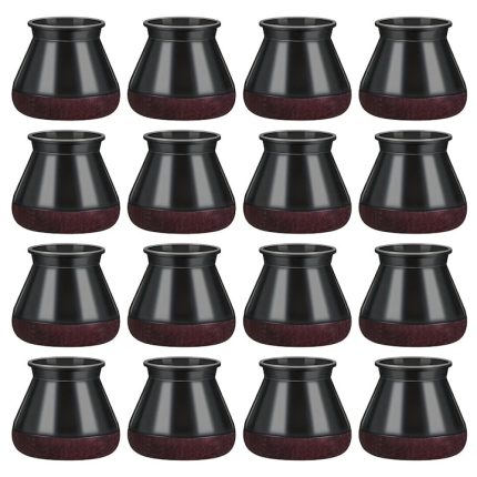 Set 16 protectii picioare scaun/mobila din silicon si pasla NEXTLY, anti-zgarieturi, anti-zgomot, flexibile, universale, reutilizabile, 3x4.5cm - L, negru-visiniu