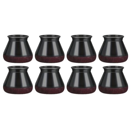 Set 8 protectii picioare scaun/mobila din silicon si pasla NEXTLY, anti-zgarieturi, anti-zgomot, flexibile, universale, reutilizabile, 3x4.5cm - L, negru-visiniu