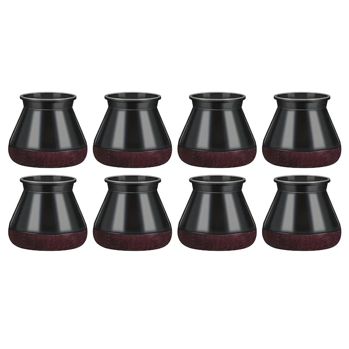 res_3cd781c38029b5fac739098f599504a4.jpg Set 8 protectii picioare scaun/mobila din silicon si pasla NEXTLY, anti-zgarieturi, anti-zgomot, flexibile, universale, reutilizabile, 3x4.5cm - L, negru-visiniu - imagine 1