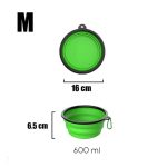 Bol pliabil portabil pentru caini/pisici NEXTLY, 2 nivele de adancime, pentru apa si mancare, agatatoare detasabila inclusa, silicon non-toxic, 16cm diametru, 6.5cm inaltime, M portocaliu - imagine 10