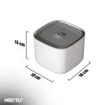 Set dispenser automat de apa tip fantana pentru pisici si caini + 10 filtre NEXTLY, capacitate 3L, fitru de carbune activ si bumbac cu nano-bule, silentios, material non-toxic, alimentare USB, 18x18x13cm, alb - imagine 9