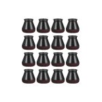 Set 16 protectii picioare scaun/mobila din silicon si pasla NEXTLY, anti-zgarieturi, anti-zgomot, flexibile, universale, reutilizabile, 3x3.8cm - M, negru-visiniu