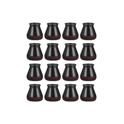 Set 16 protectii picioare scaun/mobila din silicon si pasla NEXTLY, anti-zgarieturi, anti-zgomot, flexibile, universale, reutilizabile, 3x3.8cm - M, negru-visiniu