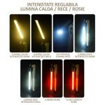 Lampa LED de lucru reincarcabila, NEXTLY, magnetica, carlig pentru agatare, pliabila 180°, 15W, 450lm, 3 surse de lumina, intensitate reglabila, 3 tipuri de lumina, functie powerbank, incarcare USB-C, negru - imagine 6