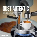 Espressor manual pentru aragaz NEXTLY Kamira cu levier, 2 portafiltre, cafea cremoasa, cafea macinata, fabricat in italia, din inox, crema densa, functionare la orice sursa de caldura, pentru camping - imagine 8