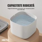 Set dispenser automat de apa tip fantana pentru pisici si caini + 10 filtre NEXTLY, capacitate 3L, fitru de carbune activ si bumbac cu nano-bule, silentios, material non-toxic, alimentare USB, 18x18x13cm, alb - imagine 4