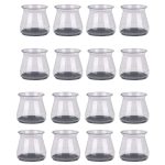 Set 16 protectii picioare scaun/mobila din silicon si pasla NEXTLY, anti-zgarieturi, anti-zgomot, universale, reutilizabile, 3.2x3.2cm, transparent-gri