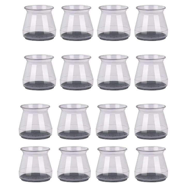 res_6840227bab4a6323f346a1a963d89a3b.jpg Set 16 protectii picioare scaun/mobila din silicon si pasla NEXTLY, anti-zgarieturi, anti-zgomot, universale, reutilizabile, 3.2x3.2cm, transparent-gri - imagine 1
