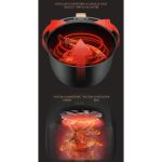 Set Friteuza cu aer cald + 3 forme de silicon NEXTLY, gatire fara ulei, Air Fryer capacitate 4.5 litri, 1400W, 8 programe de gatire, Touch Control, afisaj digital, negru - imagine 7