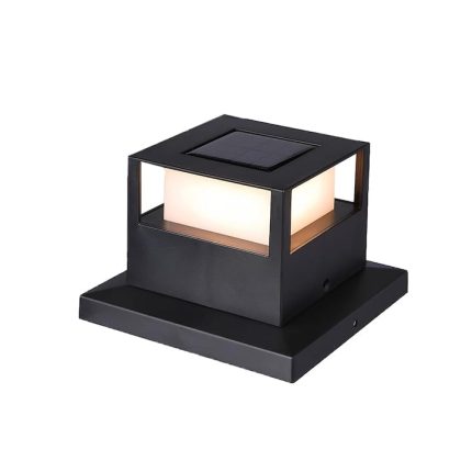 Lampa de exterior cu incarcare solara NEXTLY, pentru stalpi/garduri/perete, lumina calda si rece, senzor de lumina, ABS, 15.5x15.5, negru