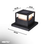 Set 4 x lampa de exterior cu incarcare solara NEXTLY, pentru stalpi/garduri/perete, lumina calda si rece, senzor de lumina, ABS, 15.5x15.5, negru - imagine 9