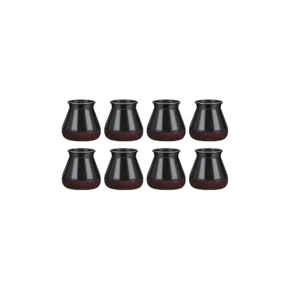 Set 8 protectii picioare scaun/mobila din silicon si pasla NEXTLY, anti-zgarieturi, anti-zgomot, flexibile, universale, reutilizabile, 3x3.8cm - M, negru-visiniu