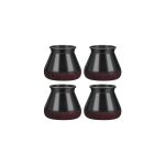 Set 4 protectii picioare scaun/mobila din silicon si pasla NEXTLY, anti-zgarieturi, anti-zgomot, flexibile, universale, reutilizabile, 3x4.5cm - L, negru-visiniu