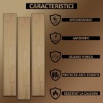 Set 36 x placi din PVC autoadezive pentru podea imitatie lemn NEXTLY, reutilizabile, waterproof, ajustabile, adeziv puternic, usor de montat, suprafata acoperire 5 mp, 91.44 x 15.24 cm, maro, K7373-6 - imagine 4