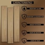 Set 36 x placi din PVC autoadezive pentru podea imitatie lemn NEXTLY, reutilizabile, waterproof, ajustabile, adeziv puternic, usor de montat, suprafata acoperire 5 mp, 91.44 x 15.24 cm, maro, K7373-6 - imagine 3