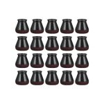 Set 20 protectii picioare scaun/mobila din silicon si pasla NEXTLY, anti-zgarieturi, anti-zgomot, flexibile, universale, reutilizabile, 3x3.8cm - M, negru-visiniu